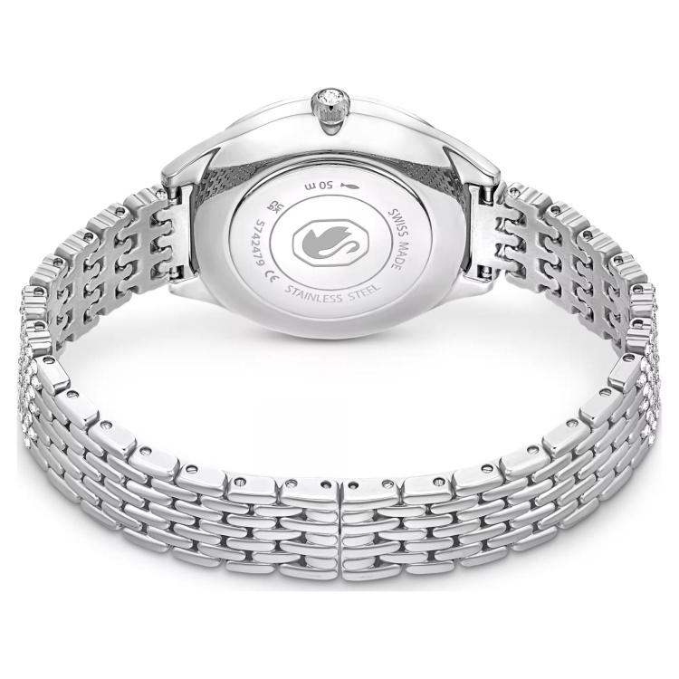 Attract watch Swiss Made, Metal bracelet, Silver tone, Stainless steel
